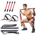 Portable Home Gym Tension Bar With Resistance Bands